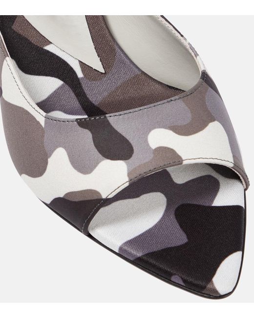 Gia Borghini Metallic Perni 04 Uni Camouflage Mules