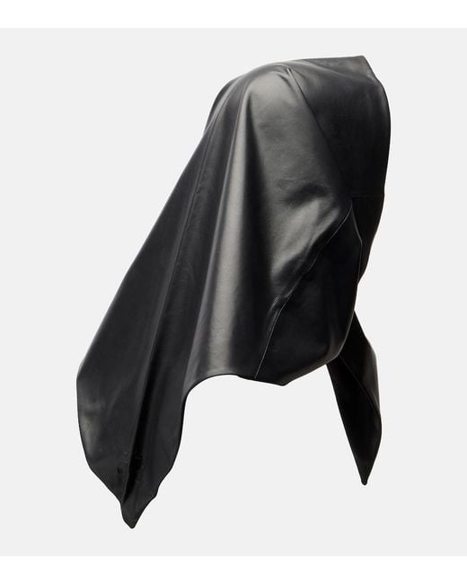 Magda Butrym Black Leather Scarf