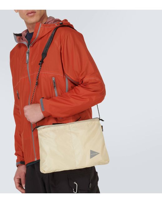 And Wander Orange 3l Ul Pertex® Shield Raincoat for men