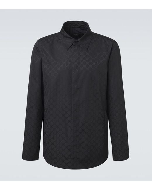Gucci Blue Gg Shirt for men