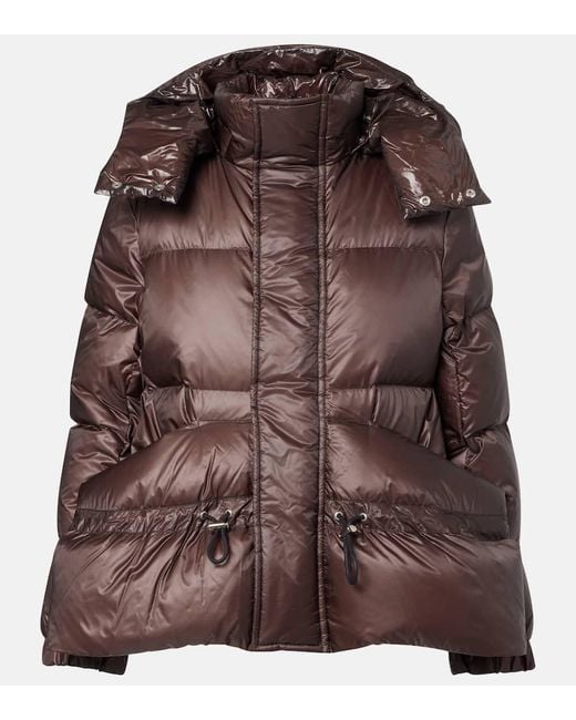 Sacai Brown Technical Down Jacket