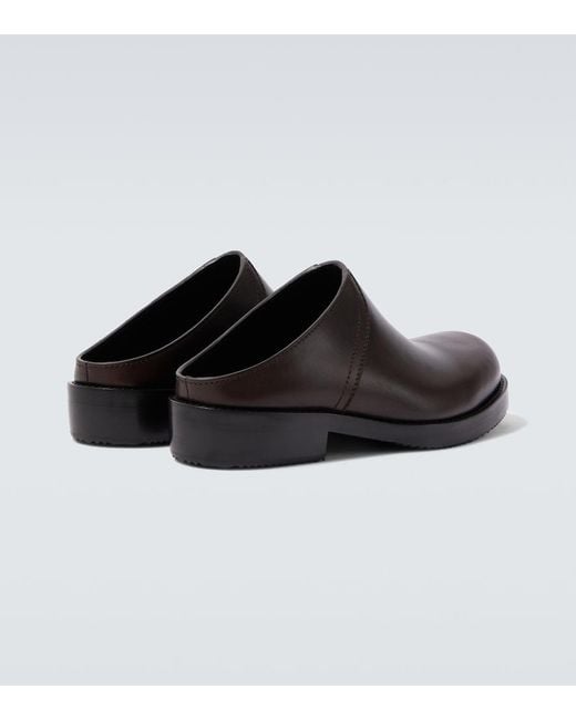 Dries Van Noten Brown Leather Mules for men