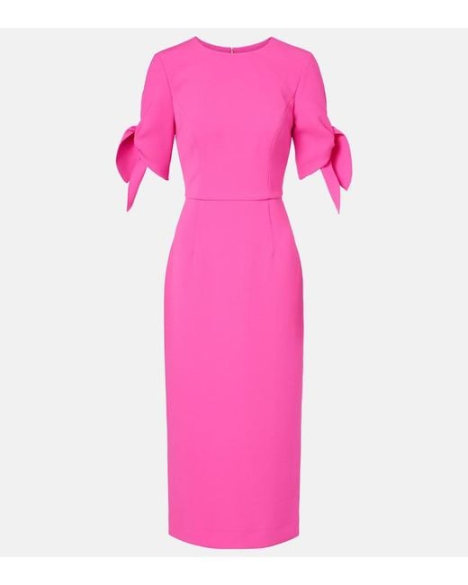 Carolina Herrera Pink Crepe Cocktail Dress