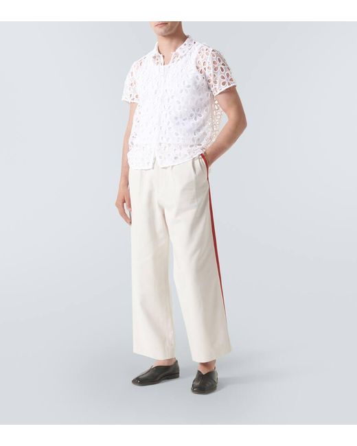 Bode Hemd Primrose Aus Spitze in White für Herren