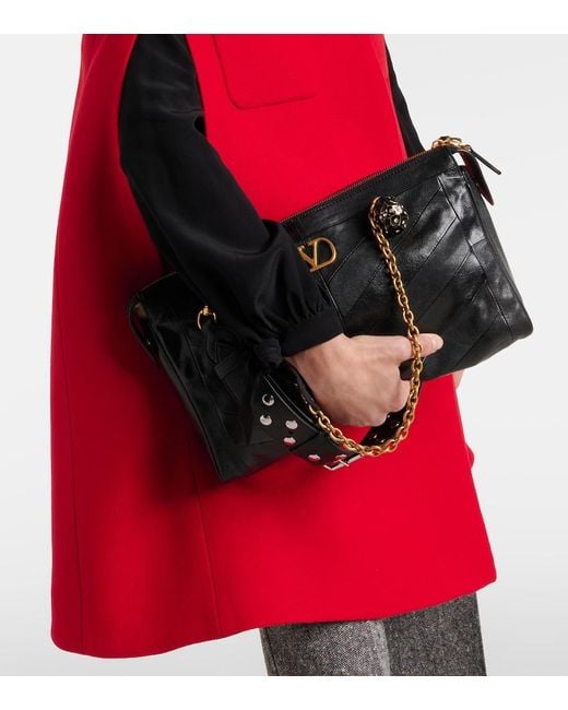 Valentino Red Vlogo Wool Cape
