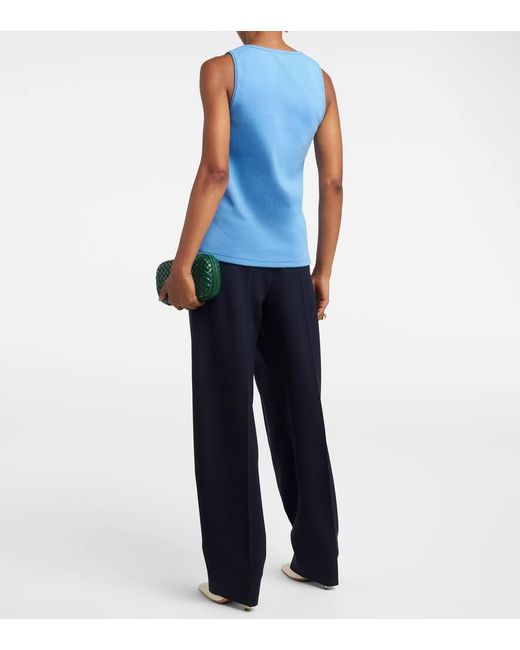 Bottega Veneta Blue Top Aus Einem Baumwollgemisch