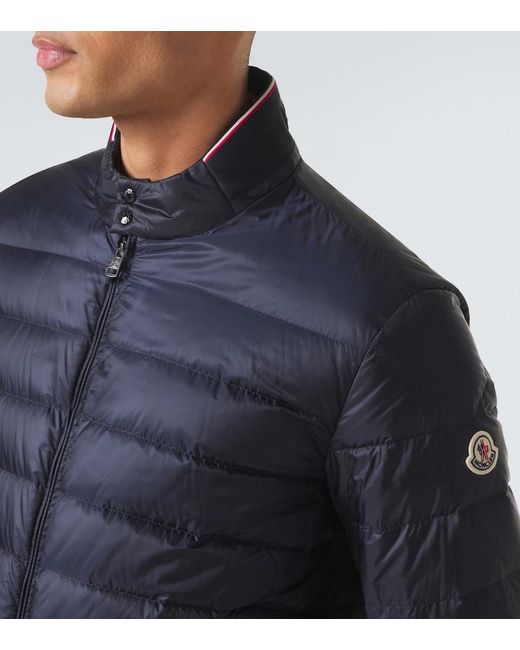 Moncler Blue Quilted Down Jacket for men