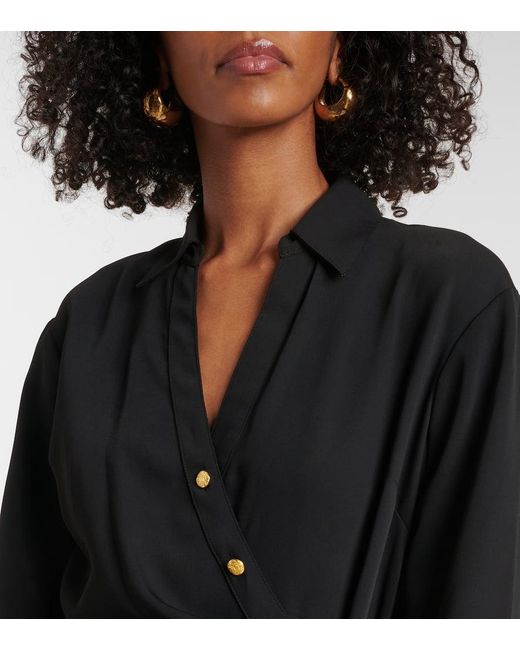 Veronica Beard Black Wickelkleid Wright