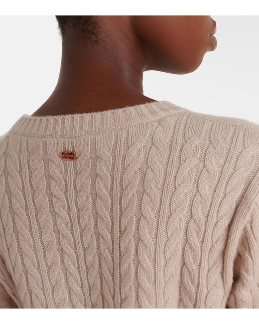 Agnona Natural Cable-Knit Cashmere Sweater