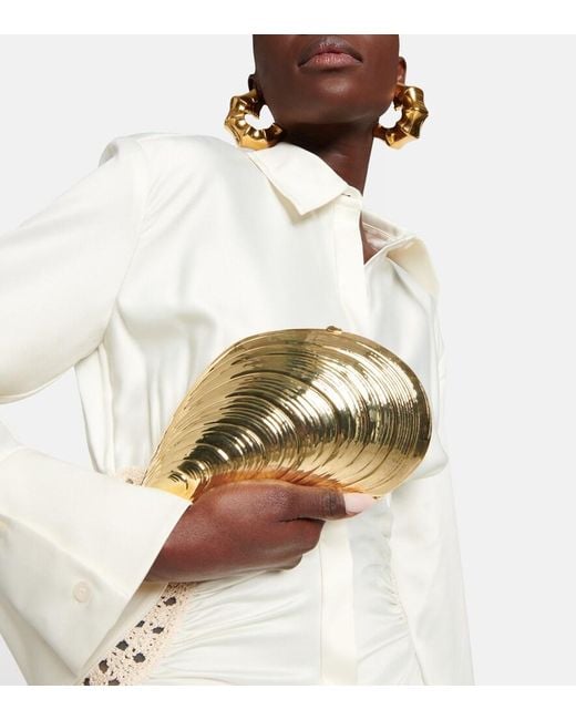 Jonathan Simkhai Metallic Clutch Bridget