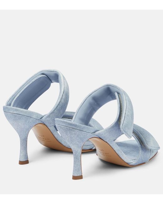 Gia Borghini Blue Perni 03 Uni Denim Sandals
