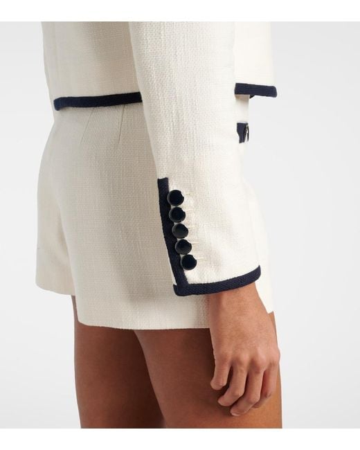 Veronica Beard White Beale Cotton-Blend Jacket
