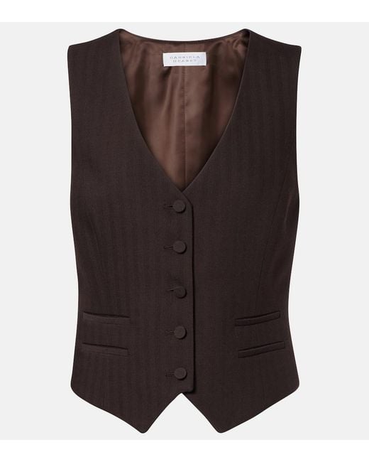 Gabriela Hearst Brown Wool Vest