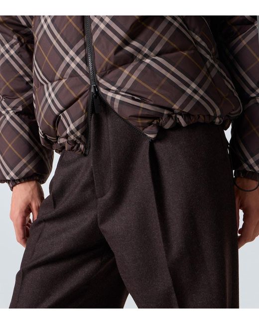 Burberry Wendbare Daunenjacke Check in Brown für Herren