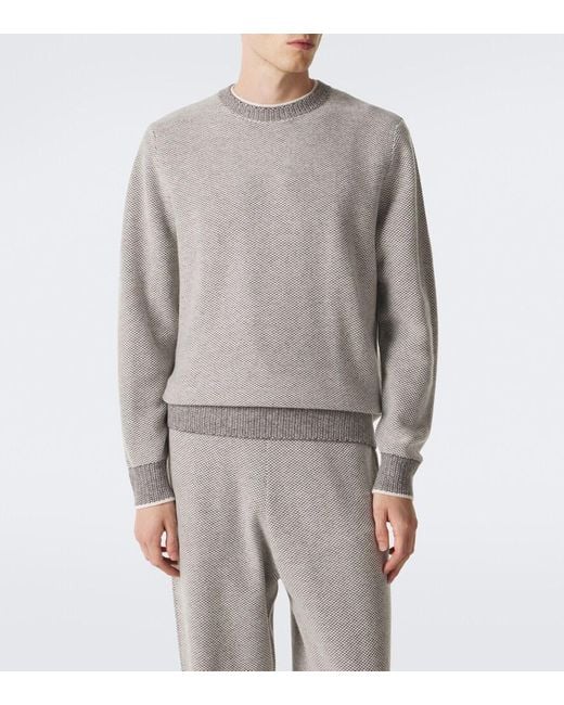 arch4 Gray Mr Leonardo Cashmere Sweater for men