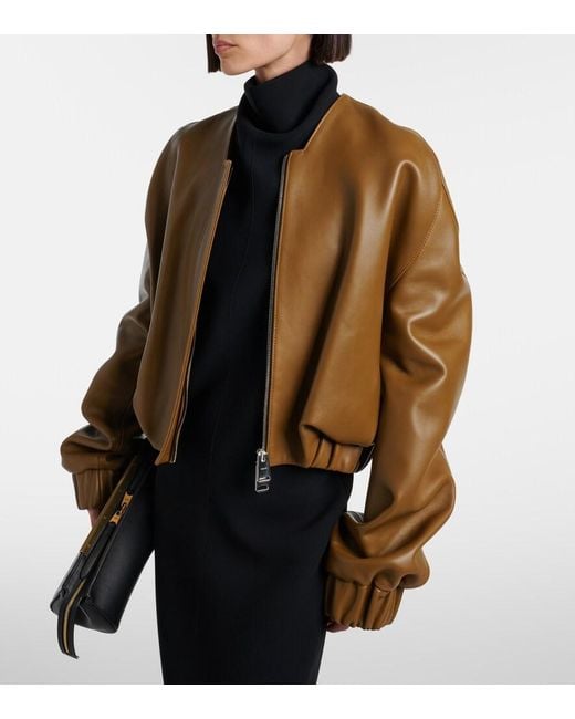 Khaite Natural Cordan Leather Jacket
