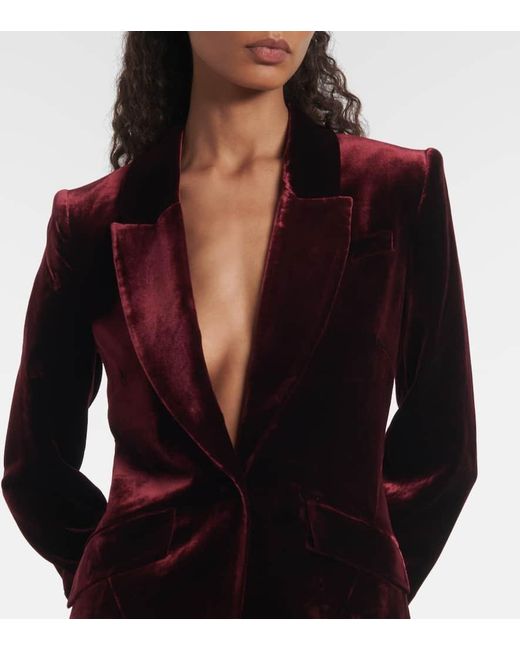 Blazer De Terciopelo Roland Mouret de color Red