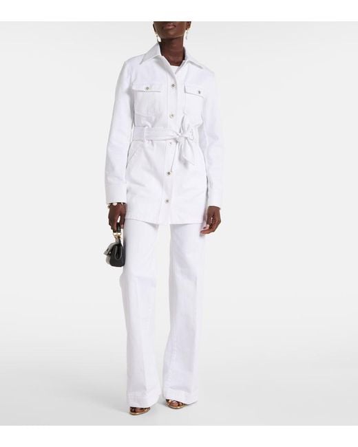 Dolce & Gabbana Blue Belted Denim Jacket