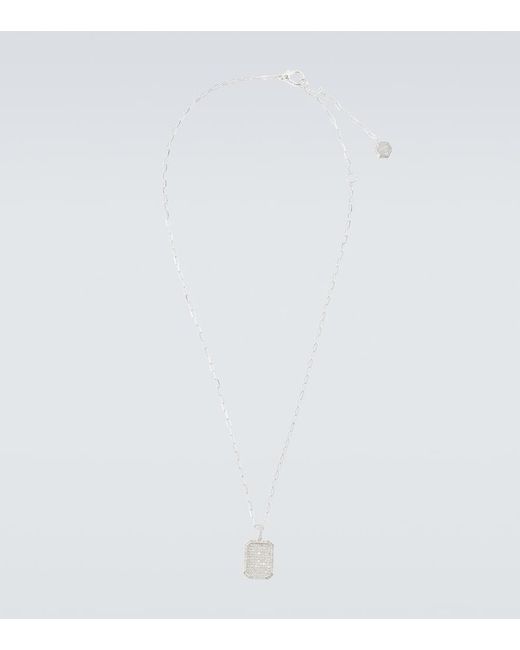 Collana ID in oro bianco 18kt e diamanti di SHAY in White da Uomo