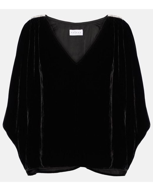 Velvet Black Adelle Top
