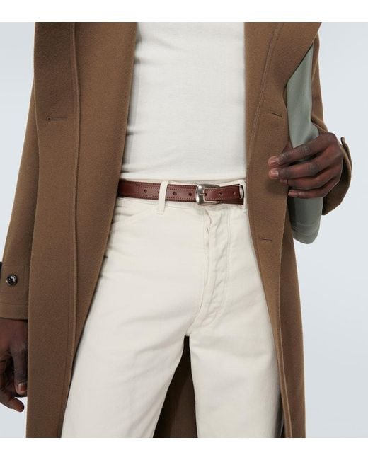 Lemaire Brown Leather Belt for men
