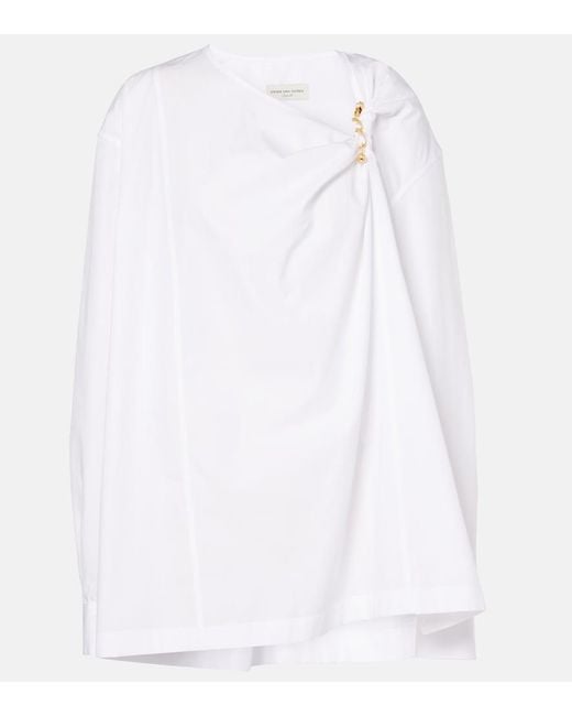 Dries Van Noten White Cotton Top