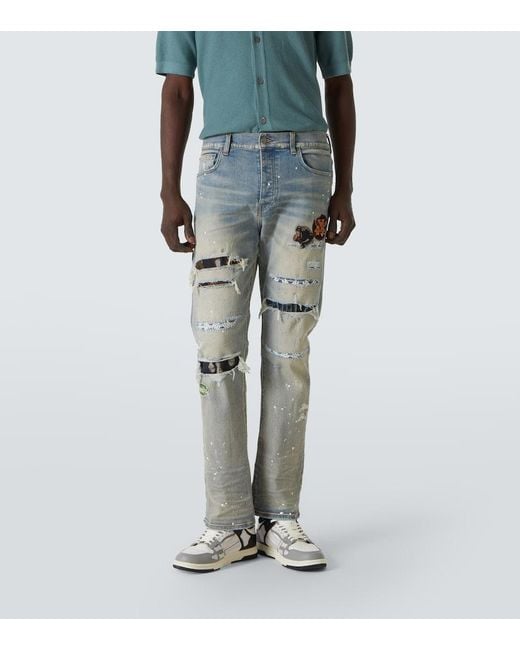Jeans Slim Vintage Patch Amiri de hombre de color Blue