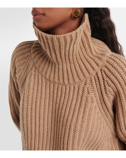 Khaite Natural Rollkragenpullover Lanzino Aus Kaschmir