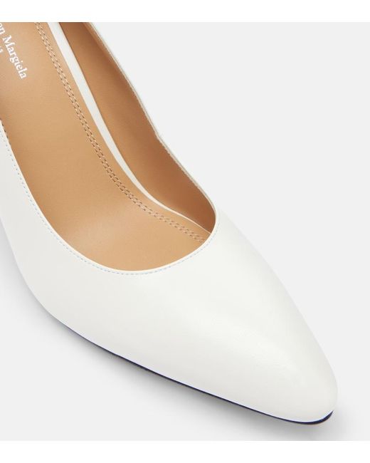 Maison Margiela White Leather Wedges