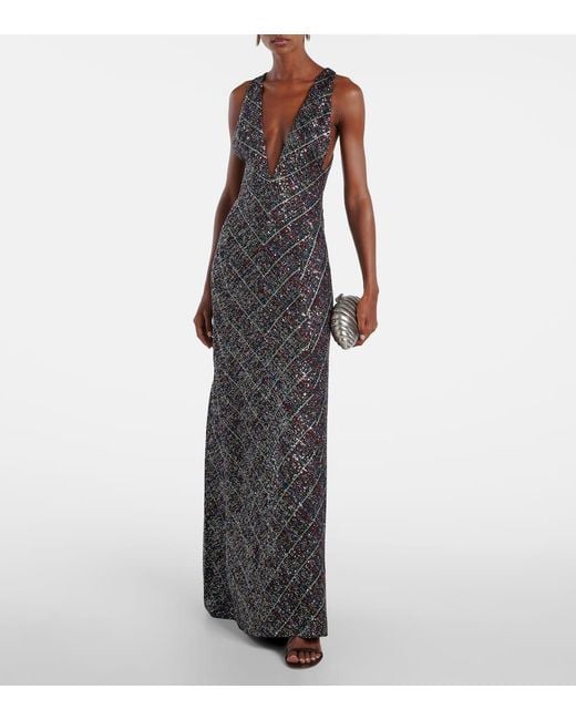 Missoni Black Sequined Lame Maxi Dress