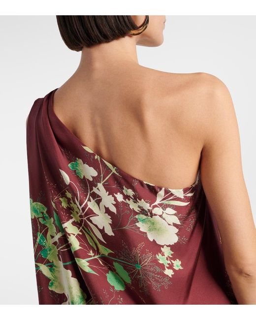 Robe Longue Roy En Soie A Fleurs LaDoubleJ en coloris Red