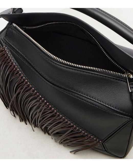 Borsa Puzzle Small di Loewe in Black