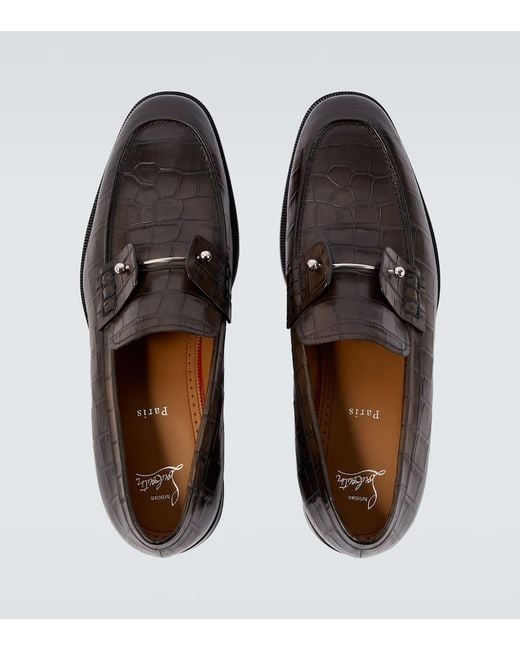 Christian Louboutin Loafers Chambelimoc Aus Leder in Brown für Herren