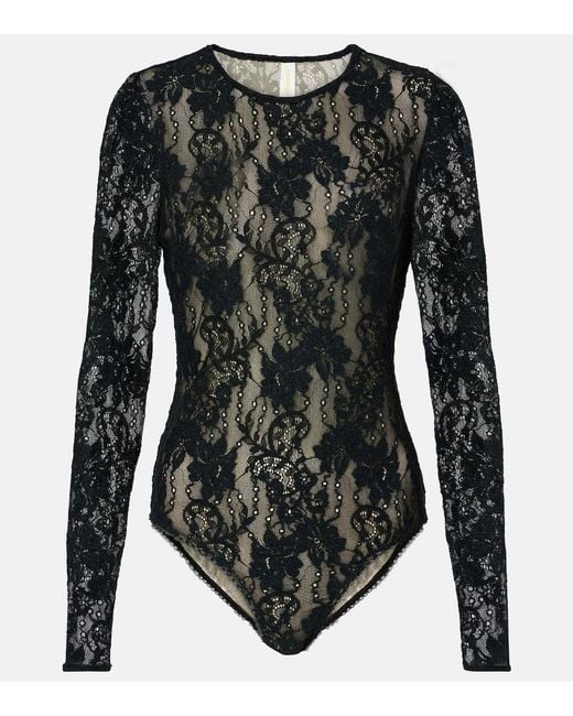 Zimmermann Black Lace Bodysuit
