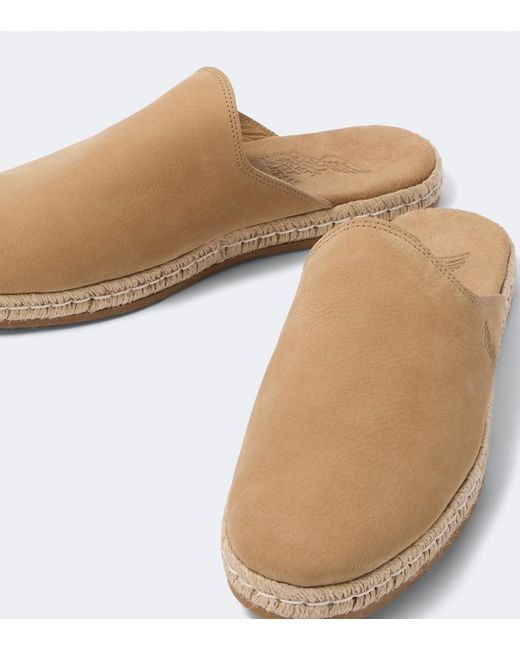 Ancient Greek Sandals White Fimos Leather Espadrille Mules for men