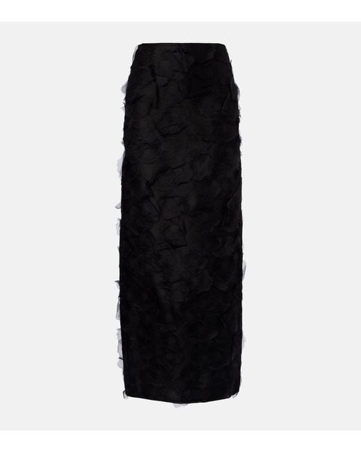 Max Mara Black Adepto Silk Maxi Skirt