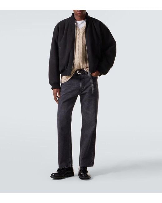 Studio Nicholson Black X Aaron Levine Berkeley Suede Bomber Jacket for men