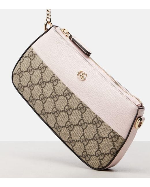 Gucci Natural Gg Marmont Mini Shoulder Bag