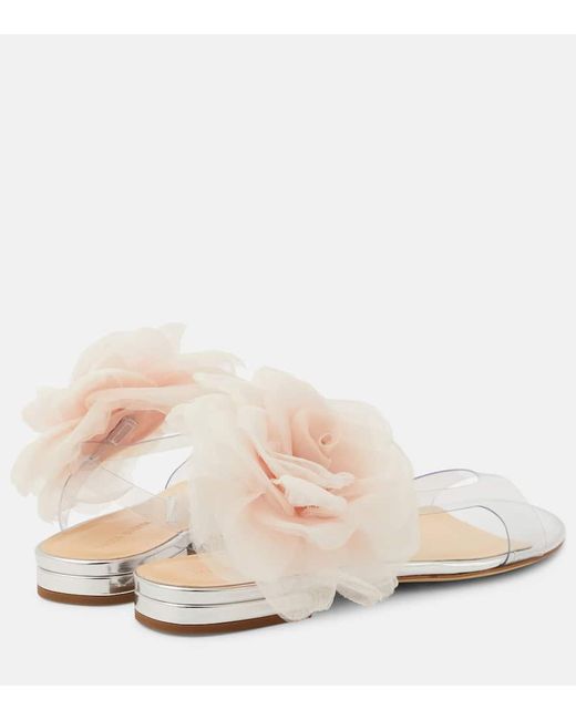 Sandali in PVC con applicazioni floreali di Magda Butrym in Natural