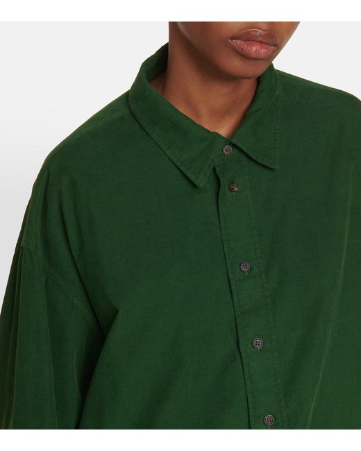 Camisa Penna de pana de algodon The Row de color Green