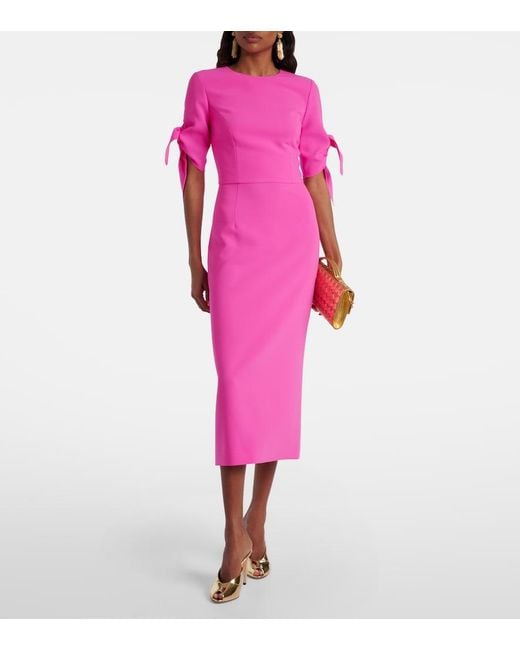Carolina Herrera Pink Crepe Cocktail Dress