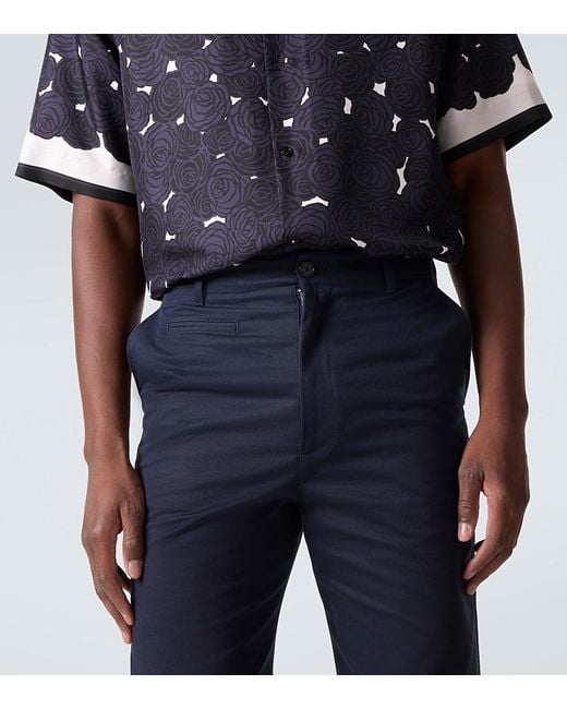 Givenchy Blue Cotton Slim Pants for men