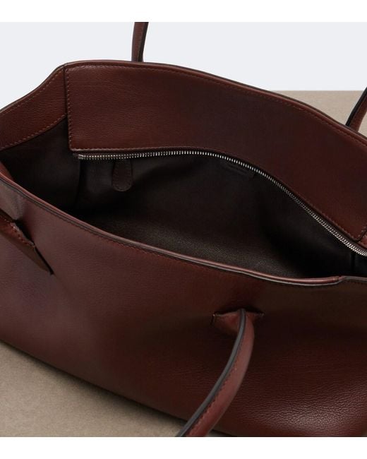 The Row Purple Terrasse Small Leather Shoulder Bag