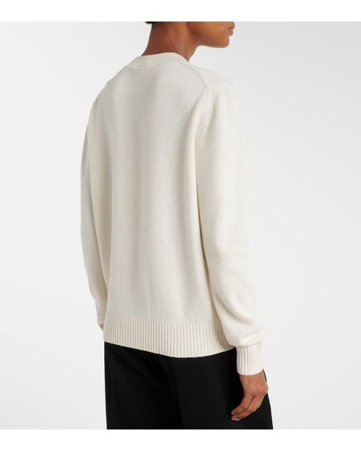 Givenchy White Logo Wool And Cashmere Sweater