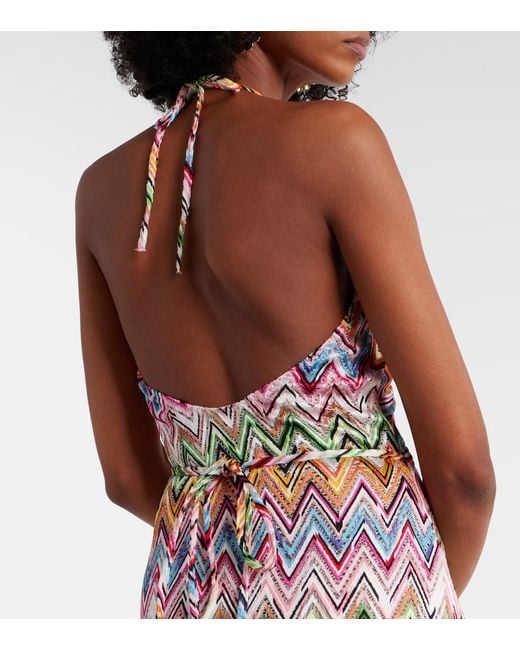Missoni White Zigzag Midi Dress