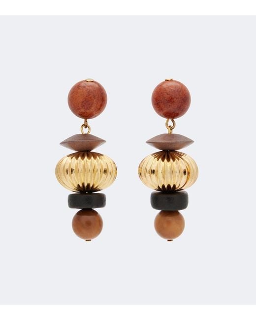 Jennifer Behr Multicolor Lavon Embellished-Plated Drop Earrings
