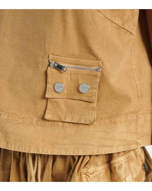 Ganni Natural Cotton-Blend Top