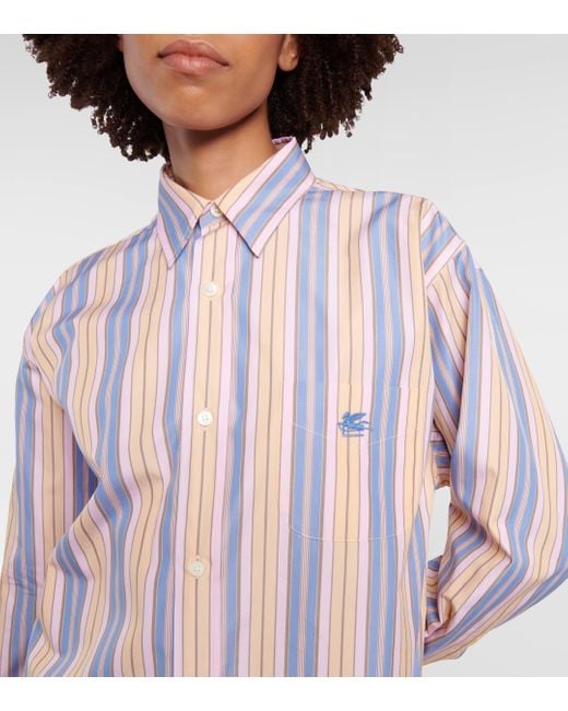 Etro White Striped Cotton Shirt