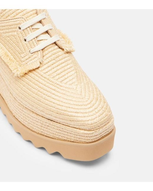 Stella McCartney Natural Elyse Woven Platforms
