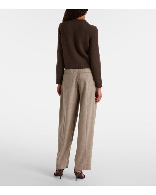 Khaite Brown Leta Cashmere Sweater